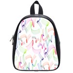 Rainbow Green Purple Pink Red Blue Pattern Zommed School Bag (Small) Front