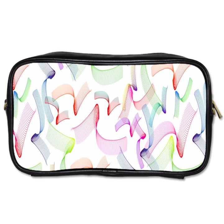 Rainbow Green Purple Pink Red Blue Pattern Zommed Toiletries Bags