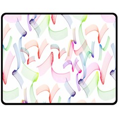 Rainbow Green Purple Pink Red Blue Pattern Zommed Fleece Blanket (medium)  by Mariart