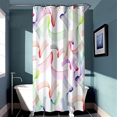 Rainbow Green Purple Pink Red Blue Pattern Zommed Shower Curtain 36  X 72  (stall)  by Mariart