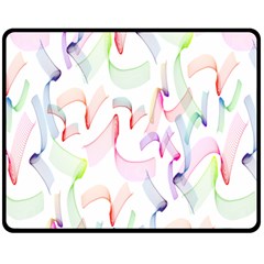 Rainbow Green Purple Pink Red Blue Pattern Zommed Double Sided Fleece Blanket (medium)  by Mariart