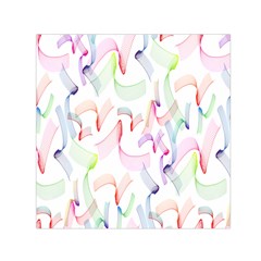 Rainbow Green Purple Pink Red Blue Pattern Zommed Small Satin Scarf (square) by Mariart