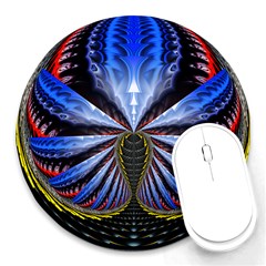 Illustration Robot Wave Round Mousepads by Mariart