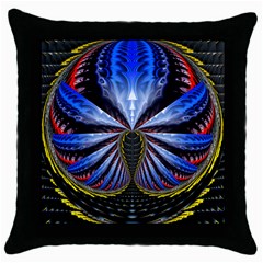 Illustration Robot Wave Throw Pillow Case (black) by Mariart