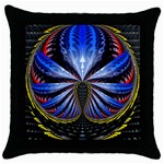 Illustration Robot Wave Throw Pillow Case (Black) Front