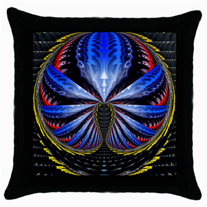 Illustration Robot Wave Throw Pillow Case (Black)