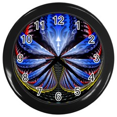 Illustration Robot Wave Wall Clocks (black) by Mariart