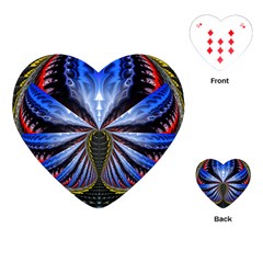 Illustration Robot Wave Playing Cards (heart)  by Mariart