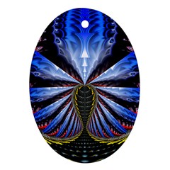 Illustration Robot Wave Oval Ornament (two Sides)