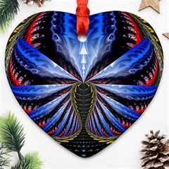 Illustration Robot Wave Heart Ornament (two Sides) by Mariart