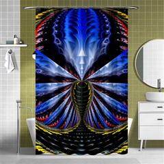 Illustration Robot Wave Shower Curtain 48  X 72  (small)  by Mariart