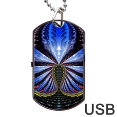 Illustration Robot Wave Dog Tag Usb Flash (one Side)