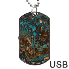 Earth Dog Tag Usb Flash (one Side) by friedlanderWann