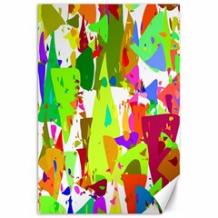 Colorful Shapes On A White Background                             Canvas 20  X 30  by LalyLauraFLM