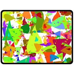 Colorful Shapes On A White Background                            Fleece Blanket by LalyLauraFLM