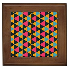 Triangles Pattern                           Framed Tile by LalyLauraFLM