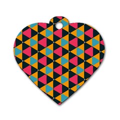 Triangles Pattern                           Dog Tag Heart (one Side)