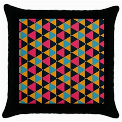 Triangles Pattern                           Throw Pillow Case (black) by LalyLauraFLM