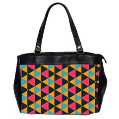 Triangles Pattern                           Oversize Office Handbag (2 Sides) by LalyLauraFLM