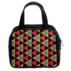 Triangles Pattern                           Classic Handbag (two Sides) by LalyLauraFLM