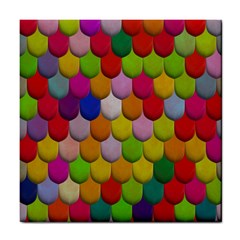 Colorful Tiles Pattern                           Tile Coaster by LalyLauraFLM