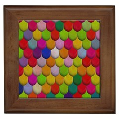 Colorful Tiles Pattern                           Framed Tile by LalyLauraFLM