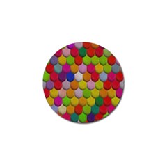 Colorful Tiles Pattern                           Golf Ball Marker by LalyLauraFLM