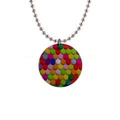 Colorful Tiles Pattern                           1  Button Necklace