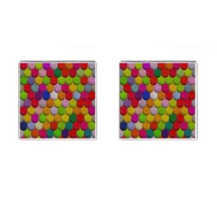 Colorful Tiles Pattern                           Cufflinks (square) by LalyLauraFLM