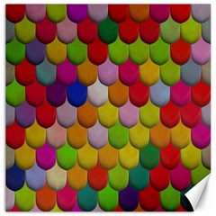 Colorful Tiles Pattern                           Canvas 12  X 12  by LalyLauraFLM