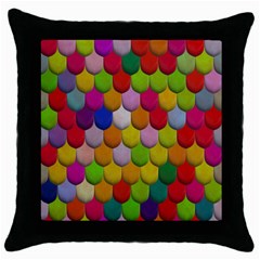 Colorful Tiles Pattern                           Throw Pillow Case (black) by LalyLauraFLM