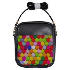 Colorful Tiles Pattern                           Girls Sling Bag by LalyLauraFLM