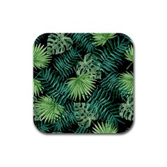 Tropical Pattern Rubber Square Coaster (4 Pack) 