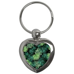 Tropical Pattern Key Chains (heart)  by ValentinaDesign