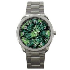 Tropical Pattern Sport Metal Watch by ValentinaDesign