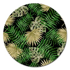 Tropical Pattern Magnet 5  (round) by ValentinaDesign