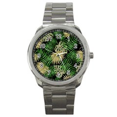 Tropical Pattern Sport Metal Watch by ValentinaDesign