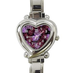 Tropical Pattern Heart Italian Charm Watch by ValentinaDesign