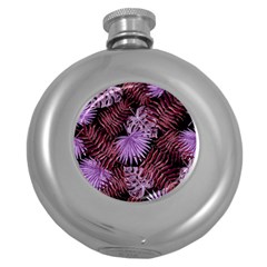 Tropical Pattern Round Hip Flask (5 Oz) by ValentinaDesign