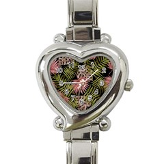 Tropical Pattern Heart Italian Charm Watch by ValentinaDesign