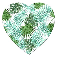 Tropical Pattern Jigsaw Puzzle (heart) by ValentinaDesign