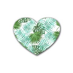 Tropical Pattern Heart Coaster (4 Pack)  by ValentinaDesign