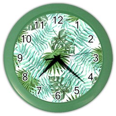 Tropical Pattern Color Wall Clocks by ValentinaDesign