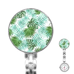 Tropical Pattern Stainless Steel Nurses Watch by ValentinaDesign