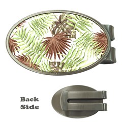 Tropical Pattern Money Clips (oval)  by ValentinaDesign