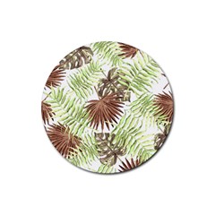 Tropical Pattern Rubber Round Coaster (4 Pack)  by ValentinaDesign