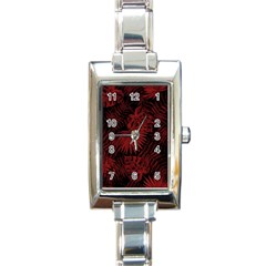 Tropical Pattern Rectangle Italian Charm Watch by ValentinaDesign