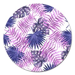 Tropical Pattern Magnet 5  (round) by ValentinaDesign