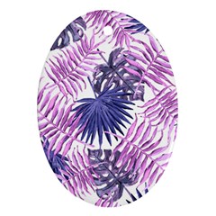 Tropical Pattern Oval Ornament (two Sides) by ValentinaDesign