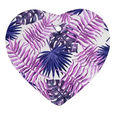 Tropical Pattern Heart Ornament (two Sides) by ValentinaDesign